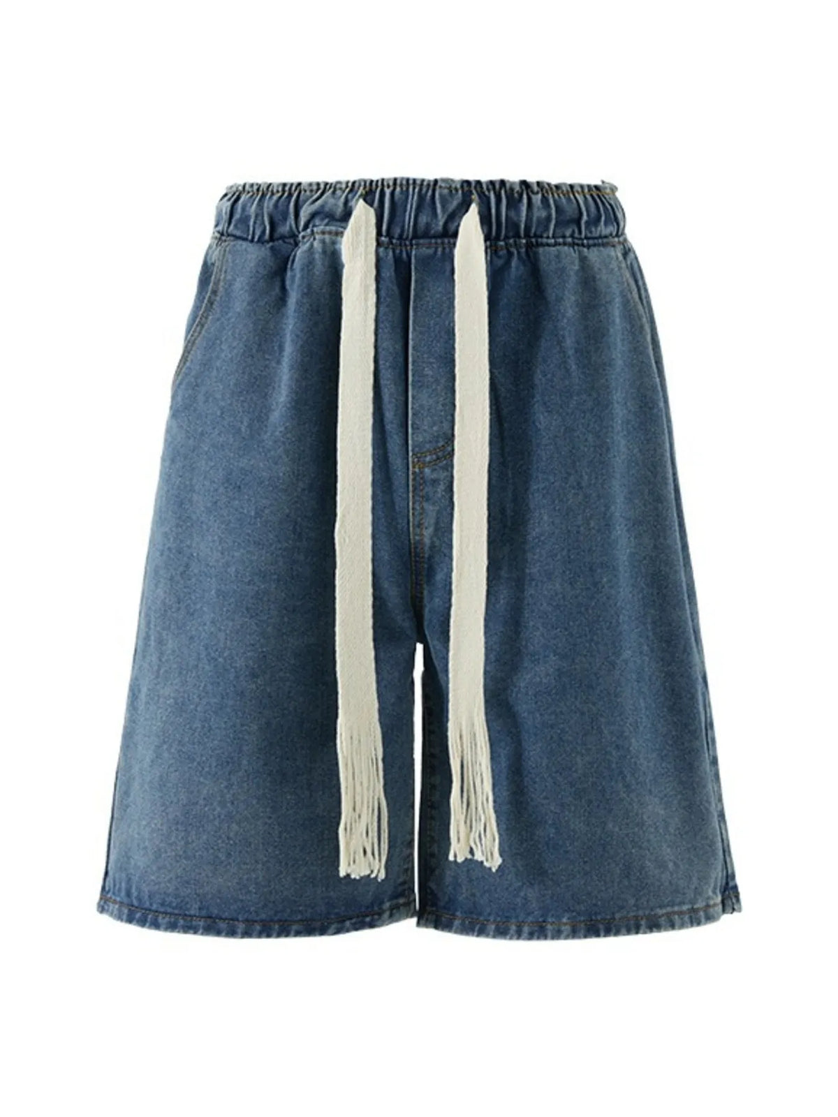Men's Plus Size Loose Fit Wash Denim Shorts