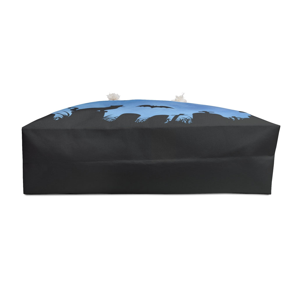 Halloween Cat Graveyard Weekender Tote – Spooky Black Cat Travel Bag