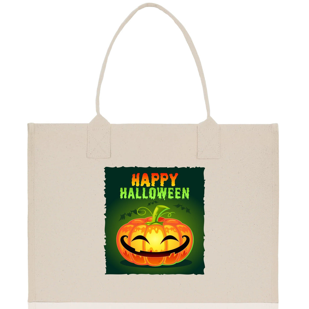 Halloween Trick or Treat Tote Bag Halloween Tote Bag for Kids Halloween Gift Halloween Candy Bag Halloween Doodles Cute Canvas Tote Bag
