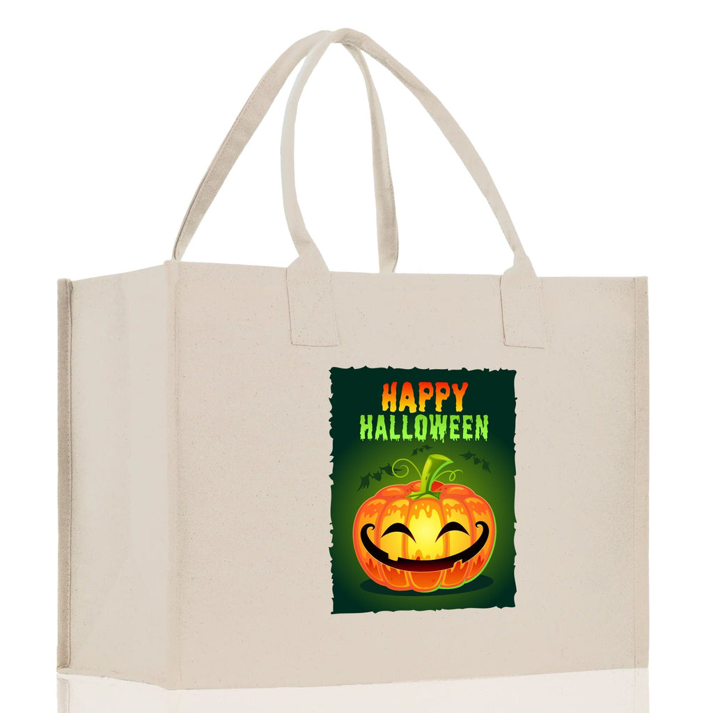 Halloween Trick or Treat Tote Bag Halloween Tote Bag for Kids Halloween Gift Halloween Candy Bag Halloween Doodles Cute Canvas Tote Bag