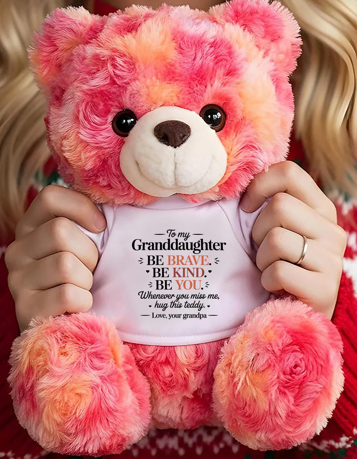 TO MY GRANDDAUGHTER - TEDDY BEAR, A BIG HUG FROM GRANDPA - NGHL00